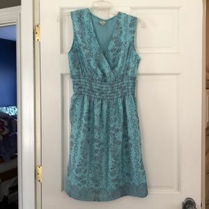 AVentura Aqua /grey sundress. Babydoll style Med
